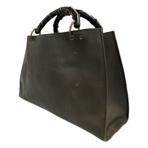 Gucci Bag Handle Shoulder Leather Bamboo Top Handbag